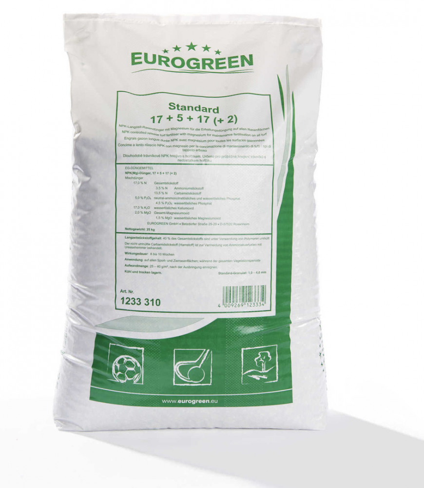 Trávnikové hnojivo STANDARD - vyváženosť 25 kg 