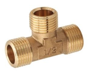 Mosadzný T-kus 3/8“ vonkajšie závity